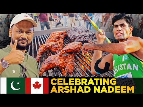 Celebrating Arshad Nadeem in Canada | Street Food & Fun | Olympic Gold Medalist | Proud of Pakistan