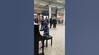 Playing Beethoven Virus at St Pancras International Station in London