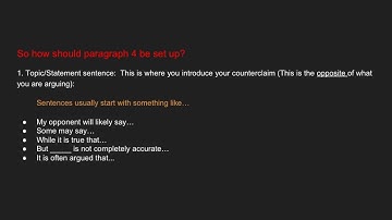 Counterclaim Rebuttal Paragraph