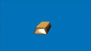Gold Bar 3D Model (Chroma Key Version) Animated.