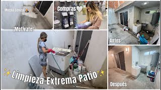 LIMPIEZA EXTREMA✨Patio muy Sucio🥴MOTÍVATE A LIMPIAR🧹Limpia Conmigo🙋🏼‍♀️+Compras Para la Casa 💕