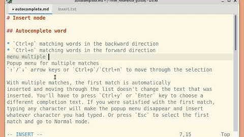 Insert mode autocompletion