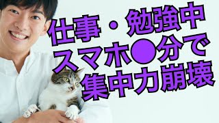 勉強・仕事中のスマホ 何分で集中力が崩壊するか判明