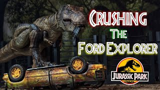 Crushing the Jurassic Park Ford Explorer!