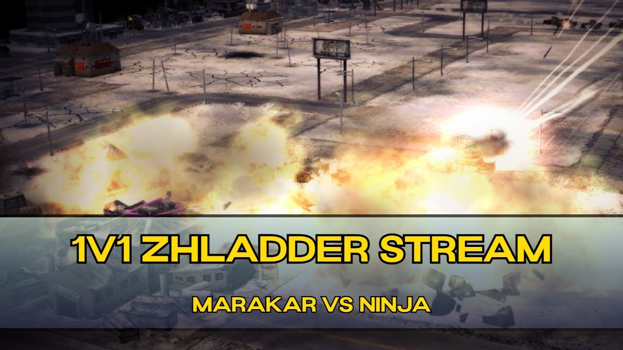 C&C Generals Zero Hour 1v1 BO9 ZHLADDER Challenge - Marakar vs NINJA