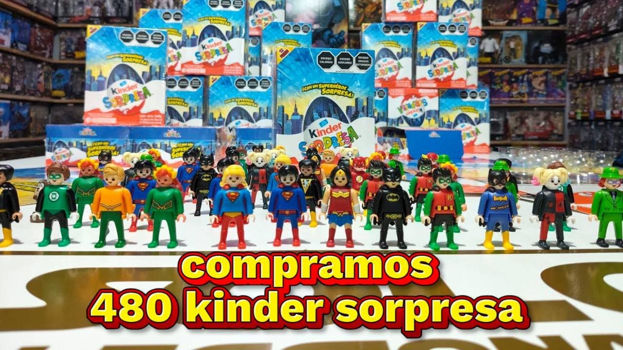 480 kinder sorpresa de play mobil dc comics