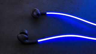 Laser Light Headphones - Glow In Dark Fibre Headphones