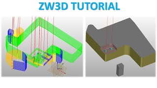 ZW3D Tutorial 64 | 3 Axis Machining - Creater Toolpath Milling 2D with DXF file
