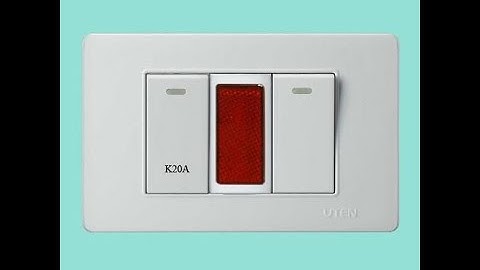 Công tắc 20A kiêm aptomat dùng cho bình nóng lạnh, đèn sưởi...