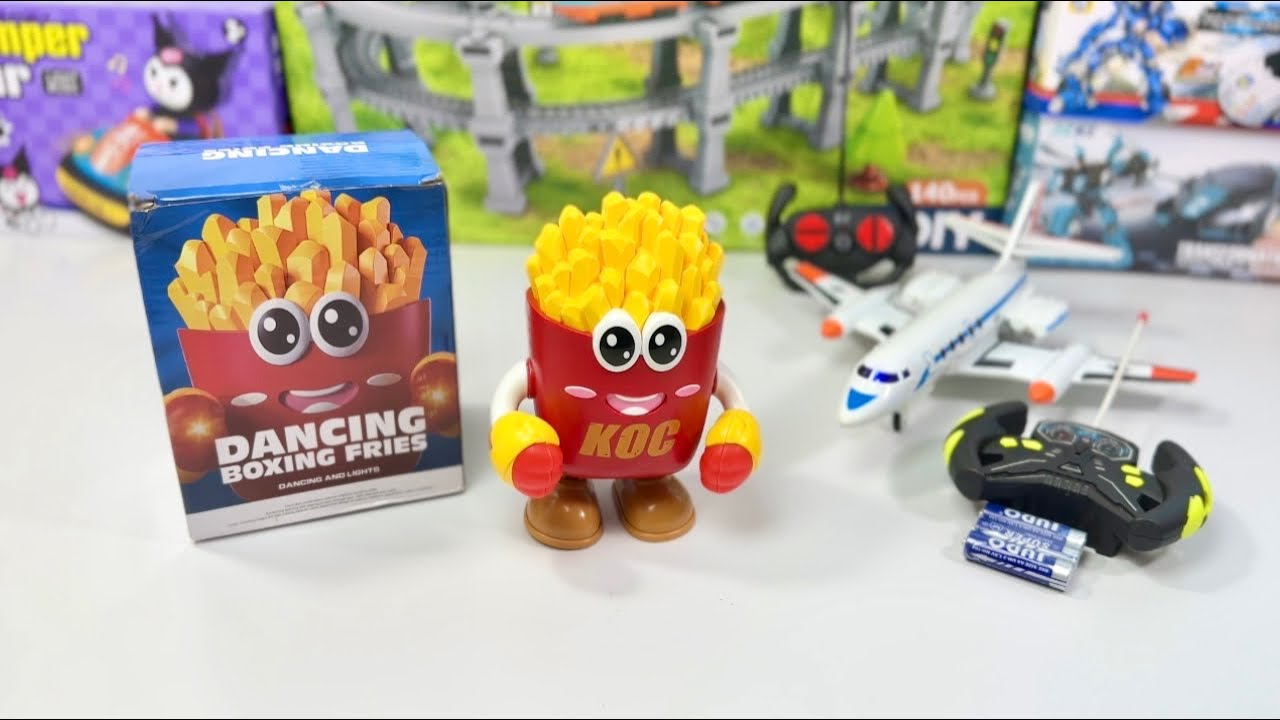 Unboxing Dancing boxing fries Electric, RC Remote Controlled Airplane, RC controlled police car