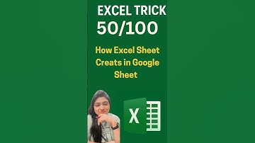 100 Excel Tricks Series 50/100 How Excel Sheet Creates in Google Sheet   #excel #exceltips