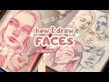  drawing faces in a week    learning with domestika 