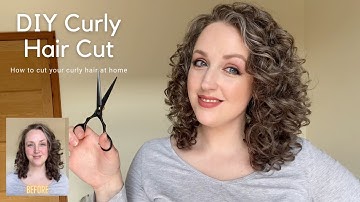 DIY CURLY HAIR CUT - UPDATED! How I cut my own curly hair. DIY Deva Cut, DIY  Curl by Curl Haircut