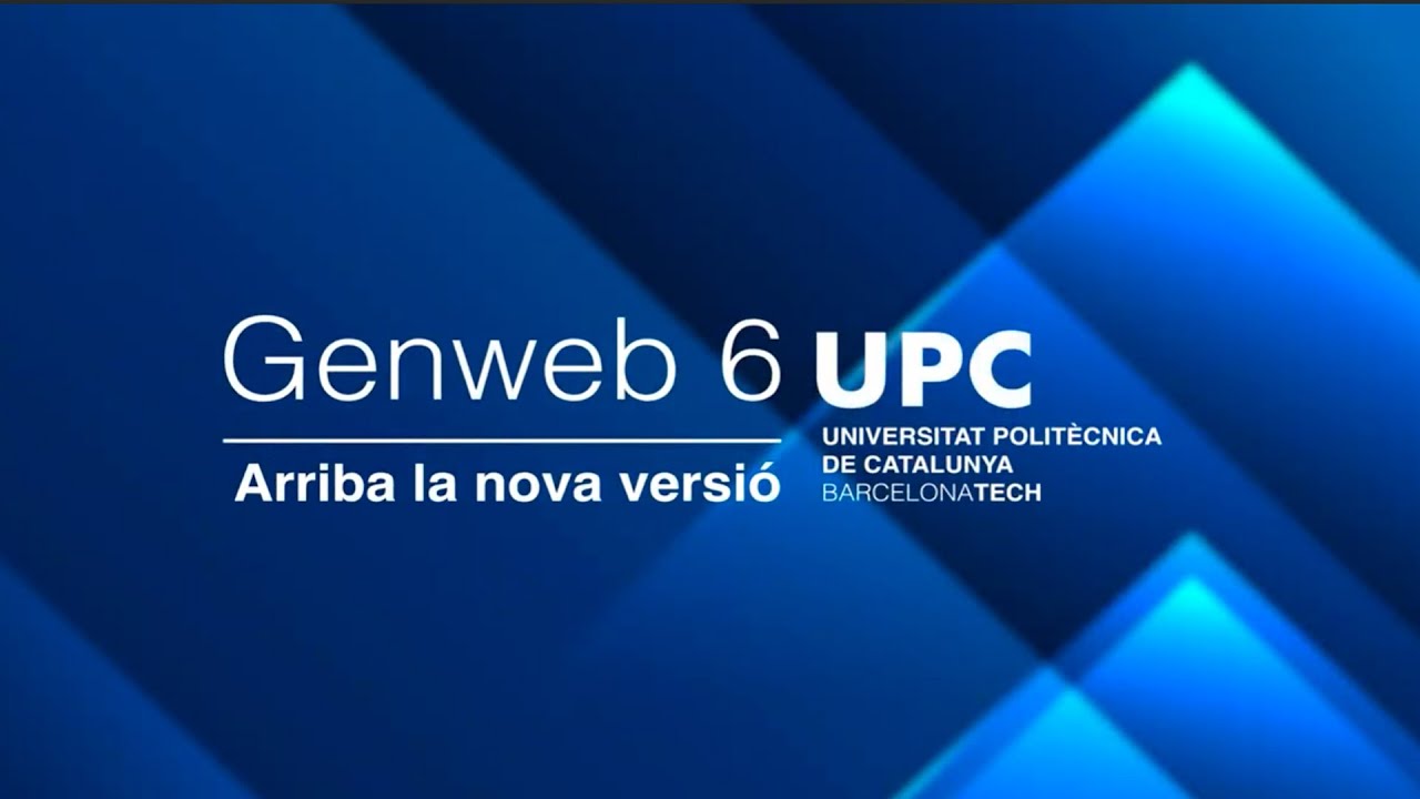 Arriba la nova versió. Genweb 6
