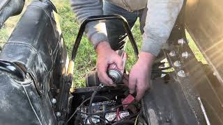 Changing the JohnDeere 825 Gator battery part 1 of 2
