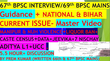 69th BPSC Mains Current Affairs Marathon | 68th BPSC Interview Preparation Guidance