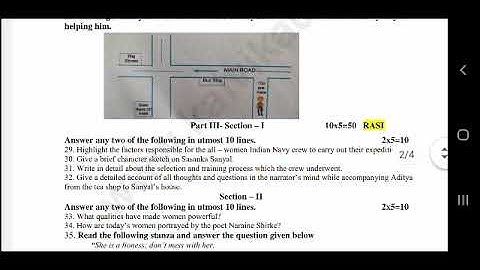 10th English Second Revision Model Question Paper 2022/SD academy