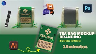 Tea Bag Mockup Branding in Adobe Illustrator &amp; Photoshop | Packaging Design Tutorial