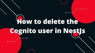 How to delete the Cognito user in NestJs