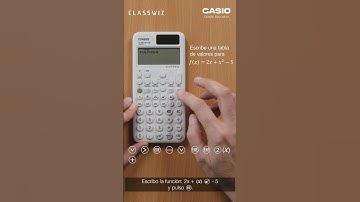Casio ClassWiz - Tabla de valores de una función