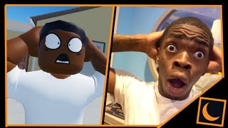 Shocked guy meme but animated in ROBLOX
