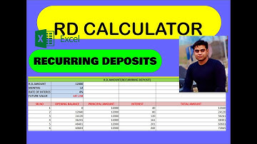 RD Calculator | Recurring Deposit Interest Calculation with Excel Examples