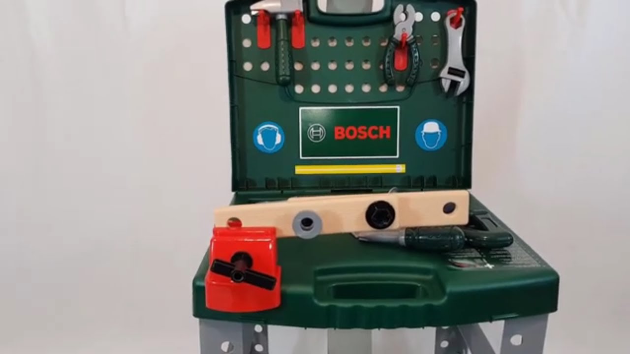 Jeu d'imitation - Etabli pliable Bosch avec accessoires 