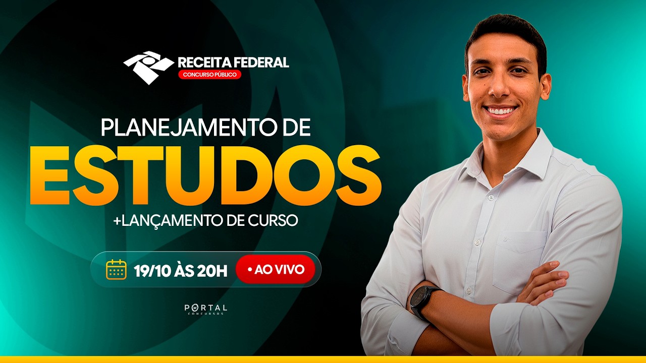 CONCURSO RECEITA FEDERAL: PLANEJAMENTO DE ESTUDOS + LANÇAMENTO DO CURSO
