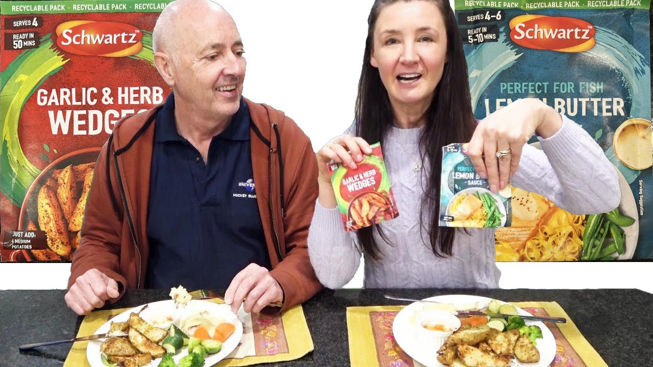 British Schwartz Garlic Herb Wedges and Lemon Butter Sauce Review Taste