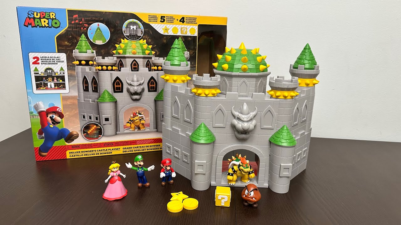 nintendo super super mario deluxe bowser castle playset
