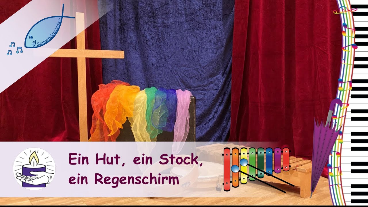Ein Hut, ein Stock, ein Regenschirm (mit Tönen)