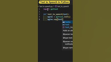 Text to speech in python under 10 line of code #pythontutorial #shorts