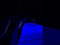 Neon Blue Stairway Entrance into teamLab Borderless – Tokyo, Japan