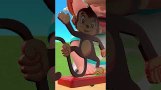 #Shorts Learning Fruits Names For Children With Wooden Tree | Toy Set Monkey 3D Cartoon