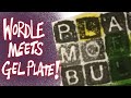 Wordle meets gel plate printing!