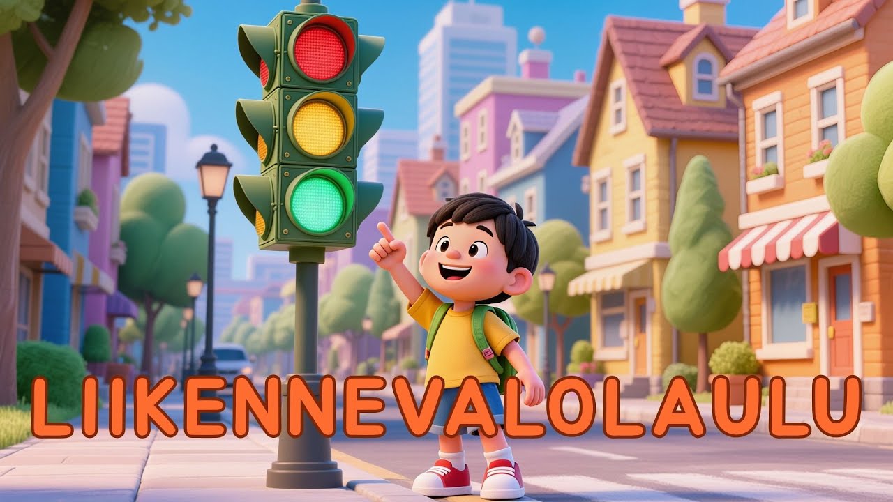 🚦 Liikennevalolaulu – Lasten liikennelaulu | Punainen, keltainen, vihreä 🔴🟡🟢