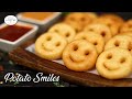 Potato Smiley Recipe | क्रिस्पी पोटैटो स्माइली | Emoji Fries Homemade