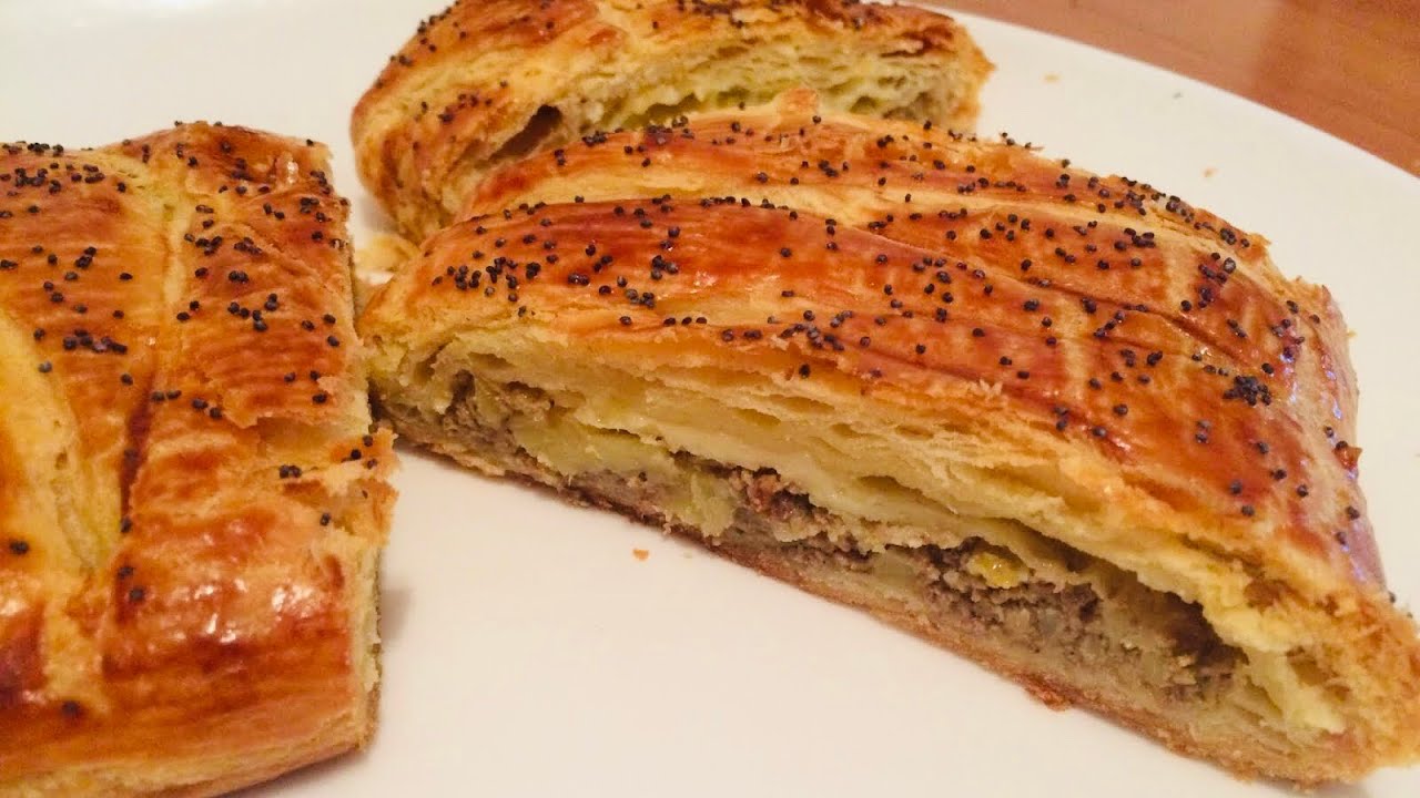 Feuilleté Tressé Viande Hachée et Pomme de Terre - YouTube