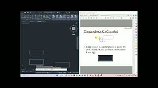 AutoCAD Basic Modifying Commands Rotate Fillet Chamfer Array Tutorial 3