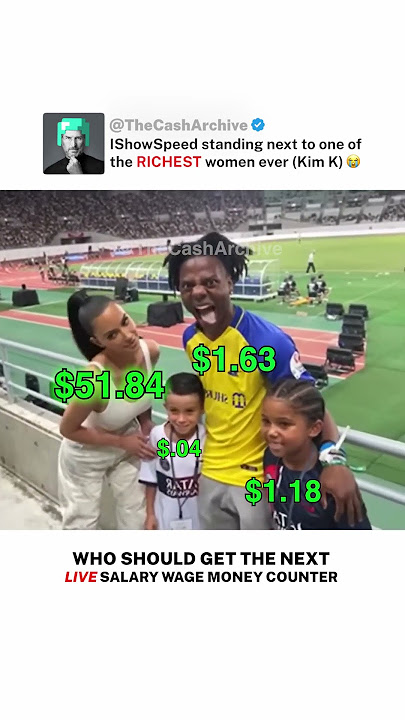 IShowSpeed is BROKE compared to Kim Kardashian... 🤑 #money