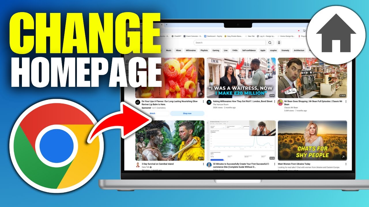 How To Change Home Page In Google Chrome - YouTube