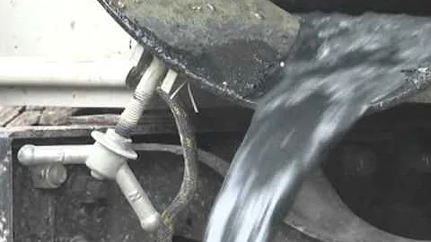 Emptying a septic truck
