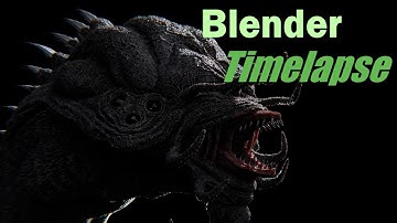 Blender sculpting Timelapse - Worm monster