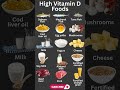 High Vitamin D Foods #shorts #viral #health #food