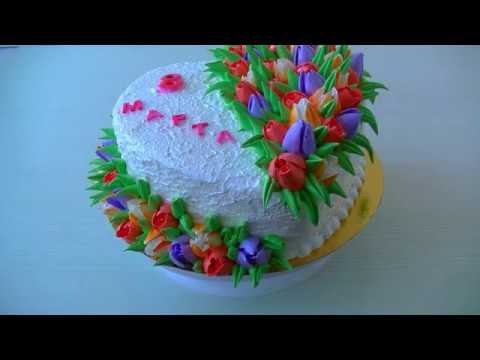 8 mart ucun tort bezedilmesi