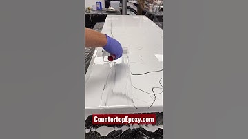 Easy Epoxy Countertop Transformation #diy #shorts #youtubeshorts