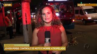 Jovem perde o controle de moto e morre atropelado