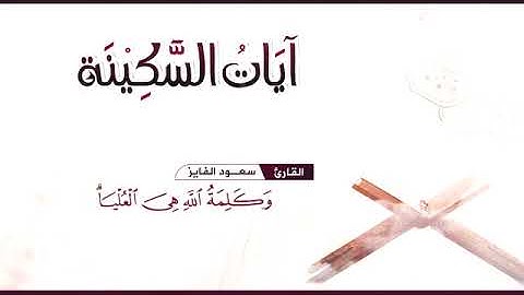 ساعة كاملة من السكينة و الطمأنينة 🌼🤲🏻 | آيات السكينة بصوت القارئ سعود الفايز