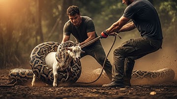 Hero Team Saves Baby Goat from Giant Python Attack, Emotional Wildlife Rescue