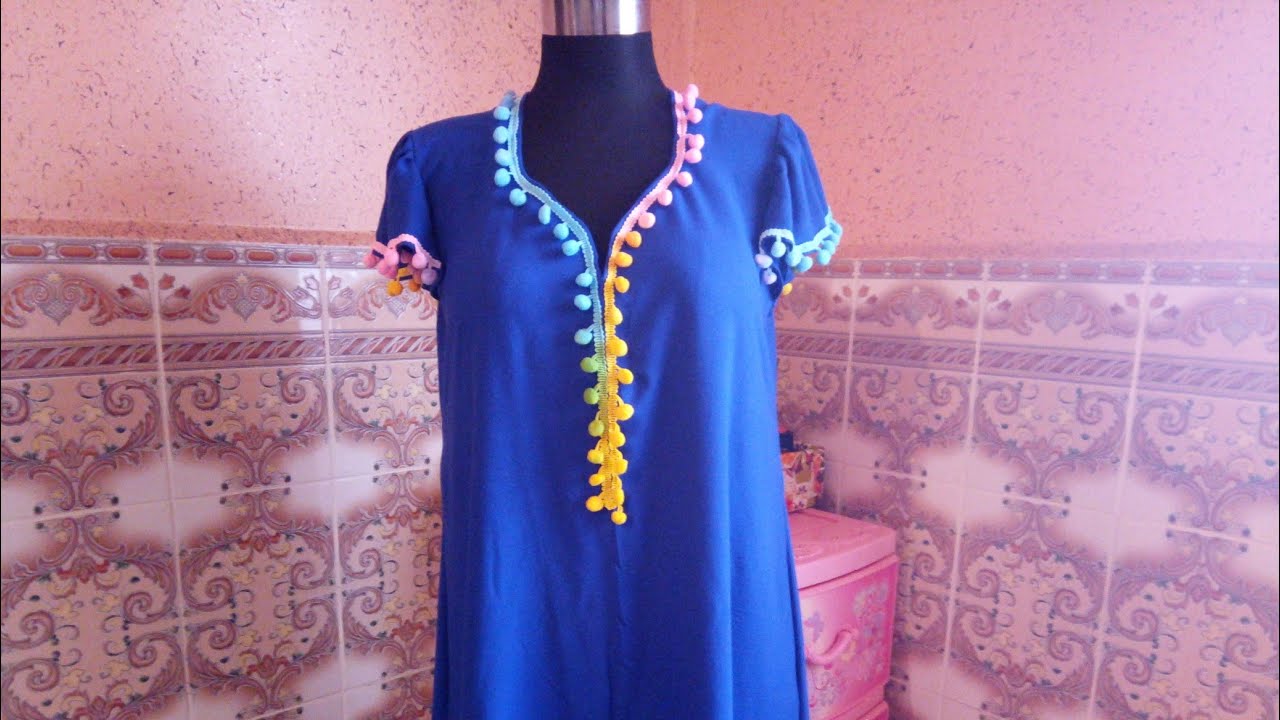 خياطة قندورة باسهل طريقة خصوصا المبتدئات التعلم عبر الانترنات مفتوح للجميع